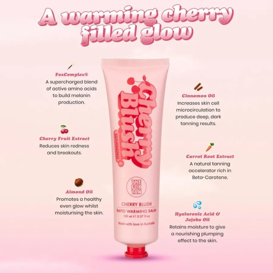 THE FOX TAN Accelerators Cherry Blush Rapid Warming Balm von