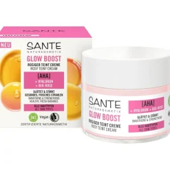 Sante Naturkosmetik AHA, Hyaluron & Bio-Rose Glow Boost Teint Creme Feuchtigkeitspflege von