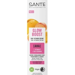 Sante Naturkosmetik AHA, Vitamin F & Bio-Jojobaöl Glow Boost Vitamin Creme Feuchtigkeitspflege von New
