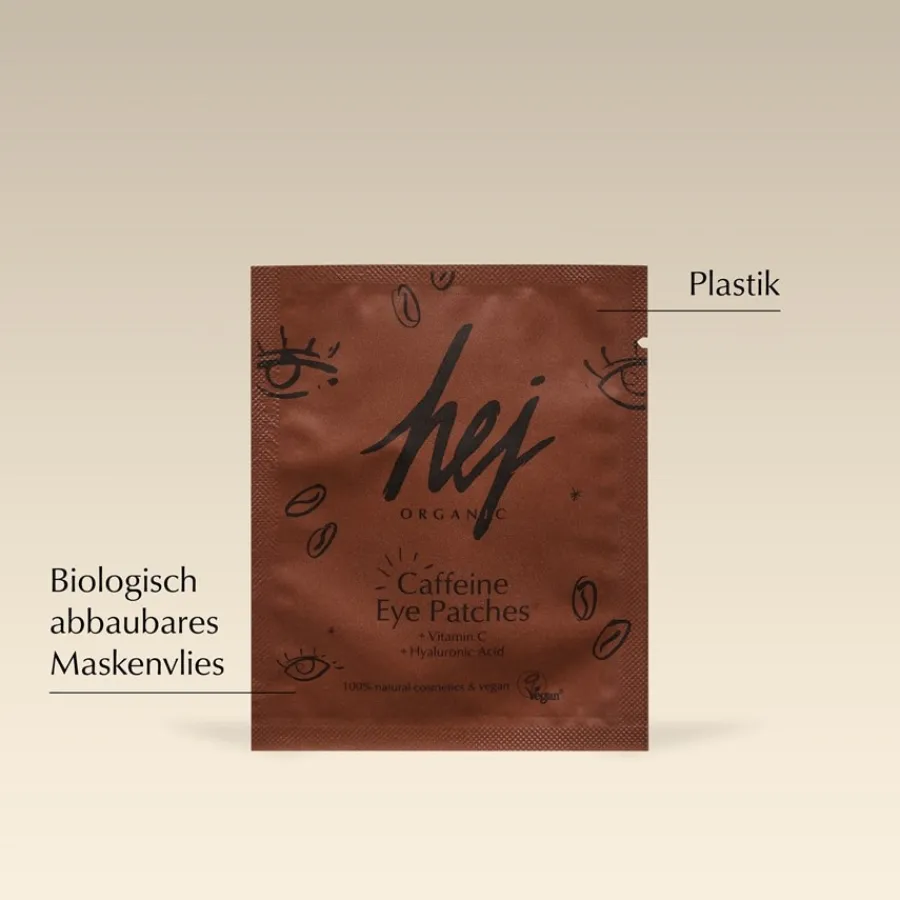 Hej Organic Augenpflege Augenpads Koffein und Vitamin C von Hot