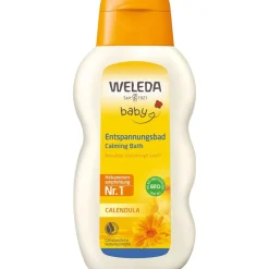 Weleda Babys & Kids Calendula Entspannungsbad Pflegender Badezusatz, tensidfrei beruhigt gereizte Haut von