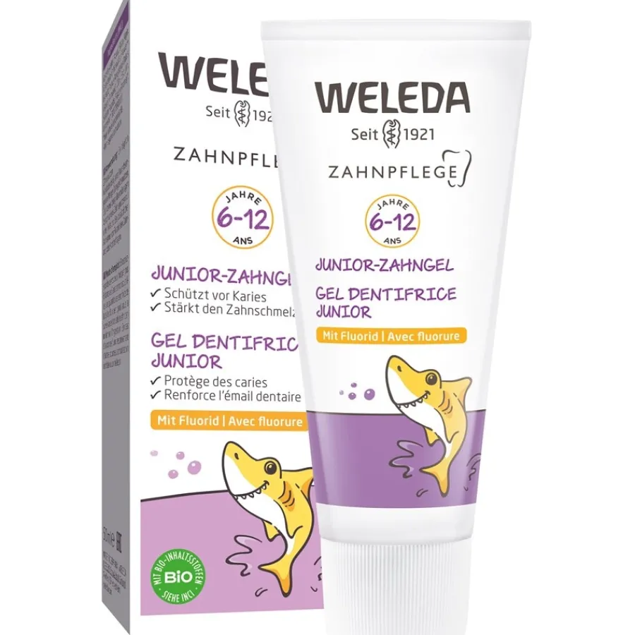 Weleda Babys & Kids Junior-Zahngel mit Flourid Schützt vor Karies, stärkt den Zahnschmelz von Sale
