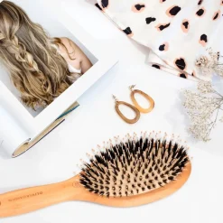 Olivia Garden Bamboo Touch Pneumatikbürste aus Bambus Mit Wildschwein-/Nylonborsten von Best