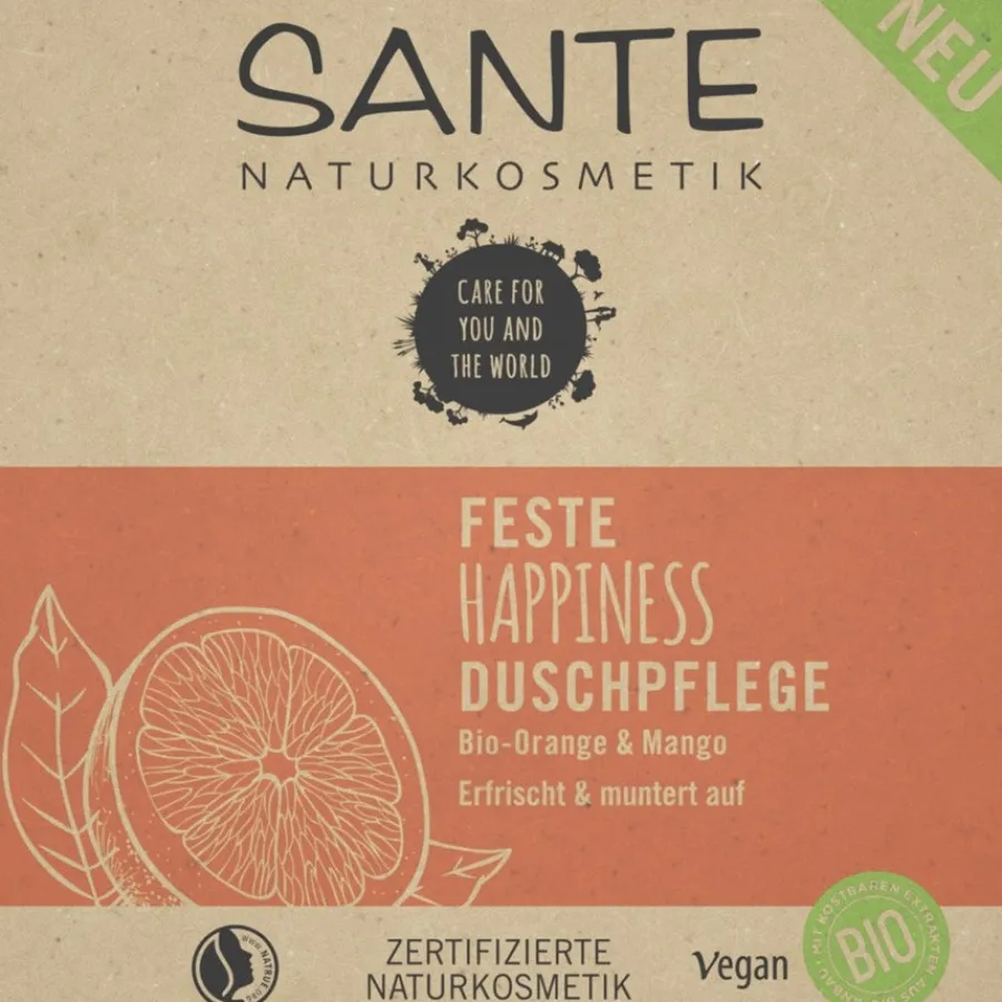 Sante Naturkosmetik Bio-Orange & Mango Feste HAPPINESS Duschpflege von