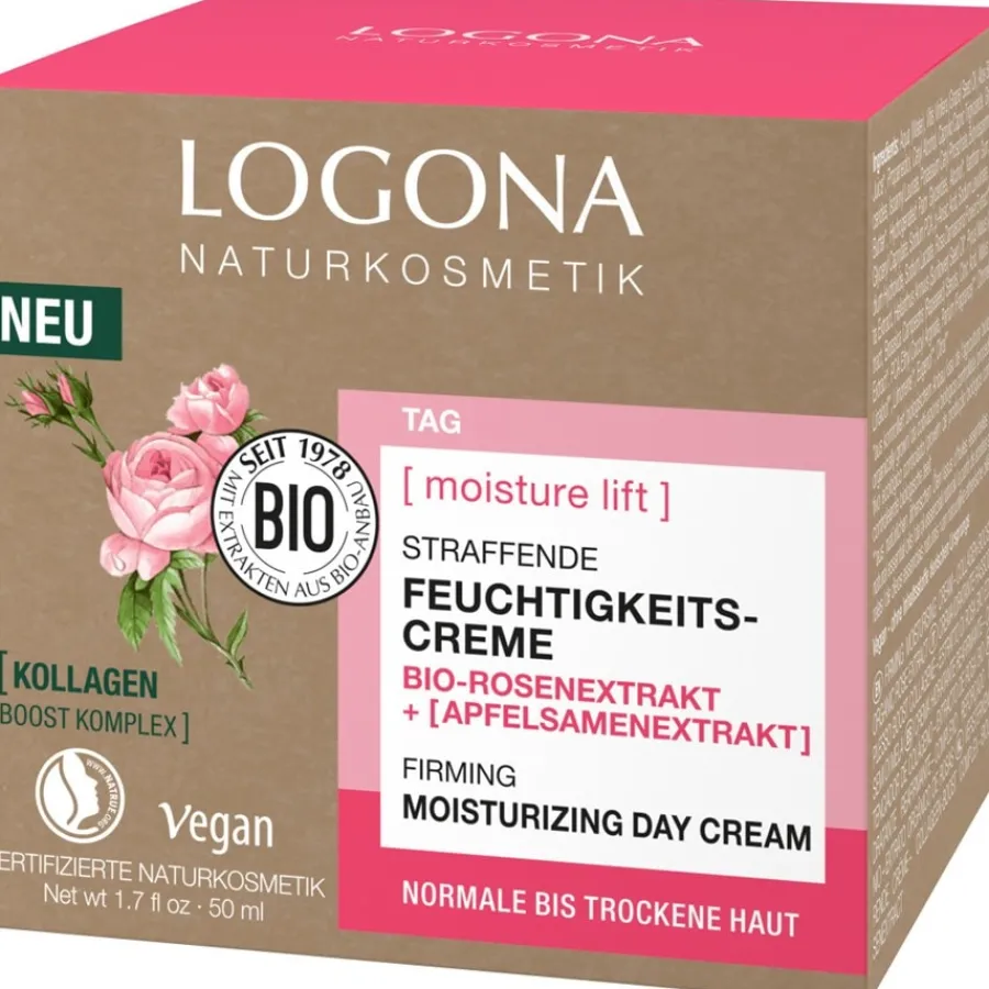 Logona Bio-Rosenextrakt und Apfelsamenextrakt Moisture Lift Straffende Feuchtigkeitscreme von Online