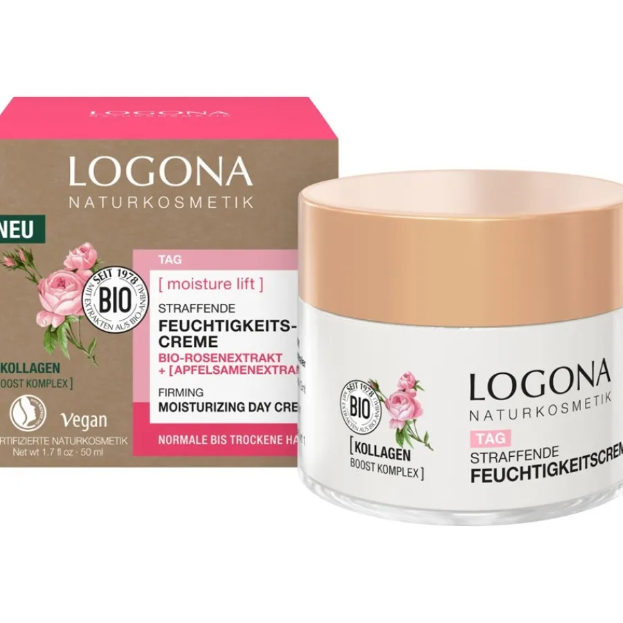 Logona Bio-Rosenextrakt und Apfelsamenextrakt Moisture Lift Straffende Feuchtigkeitscreme von Online
