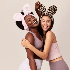 GLOV Bunny Ears Schmink Stirnband Und Haargummi Headband Bunny Ears Pink von Hot