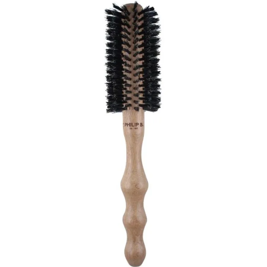 Philip B Bürsten & Kämme Round Hairbrush, Polish Mahogany Handle von Online