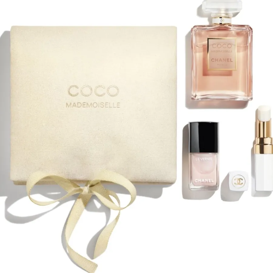 CHANEL COCO MADEMOISELLE COCO MADEMOISELLE SET Das Set für einen natürlichen Look: Eau de Parfum 50 ml, Rouge Coco Baume Dreamy White, Le Vernis Ballerina von