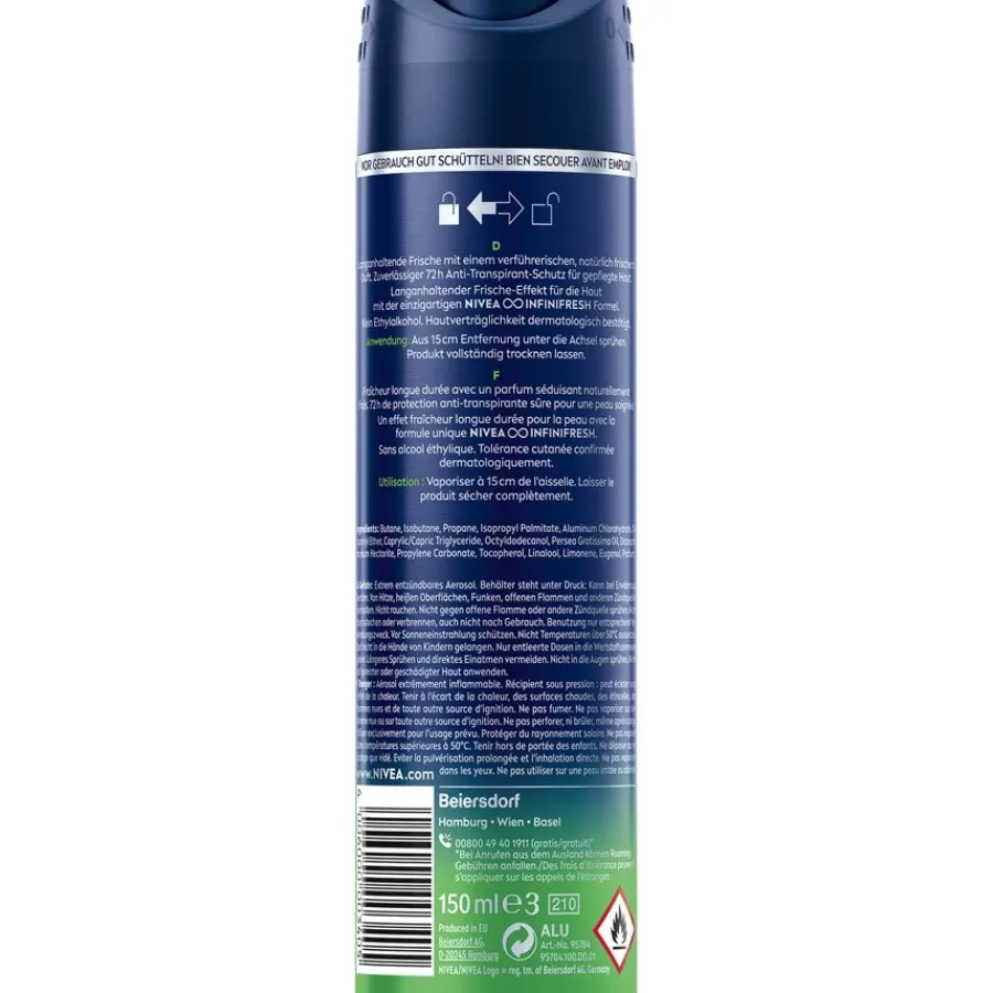 NIVEA Deodorant Antitranspirant Deospray Fresh Sensation MEN von