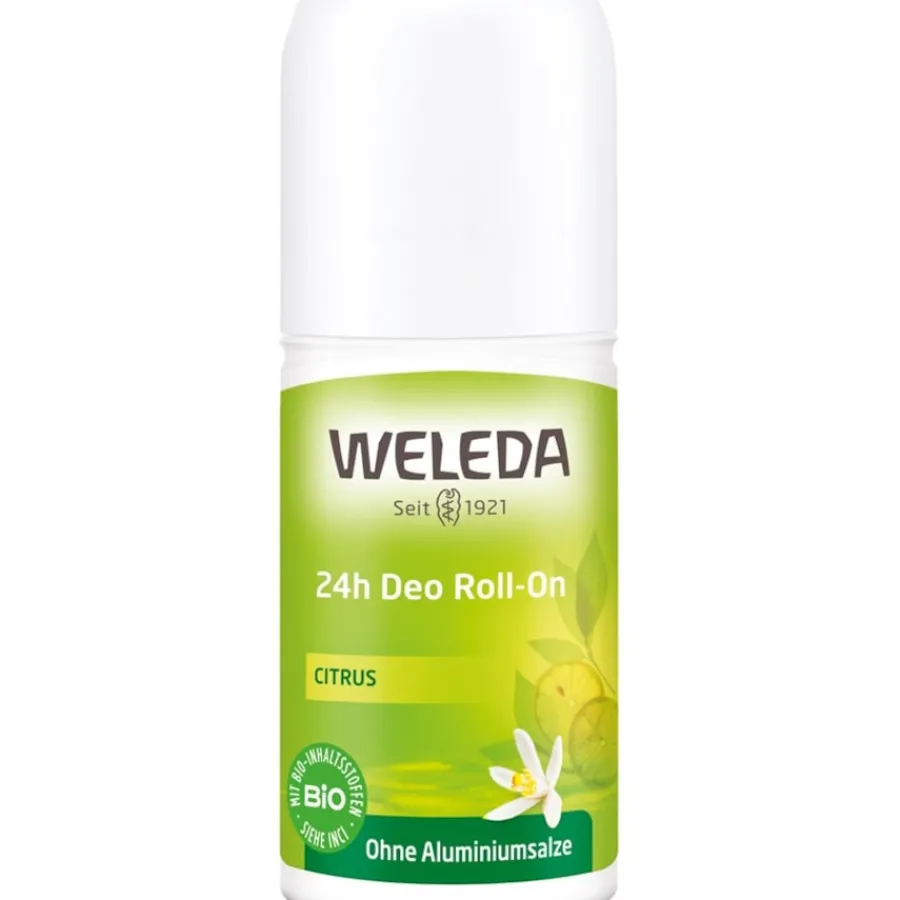 Weleda Deodorants Citrus 24h Deo Roll-On Natürlich frisch und wirksam, 24h Schutz ohne Aluminiumsalze von