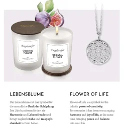 Engelsrufer Duftkerzen Schmuckkerze Oriental Flower mit Kette Lebensblume von