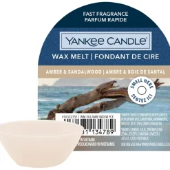 Yankee Candle Duftwachs Amber & Sandalwood Brown von