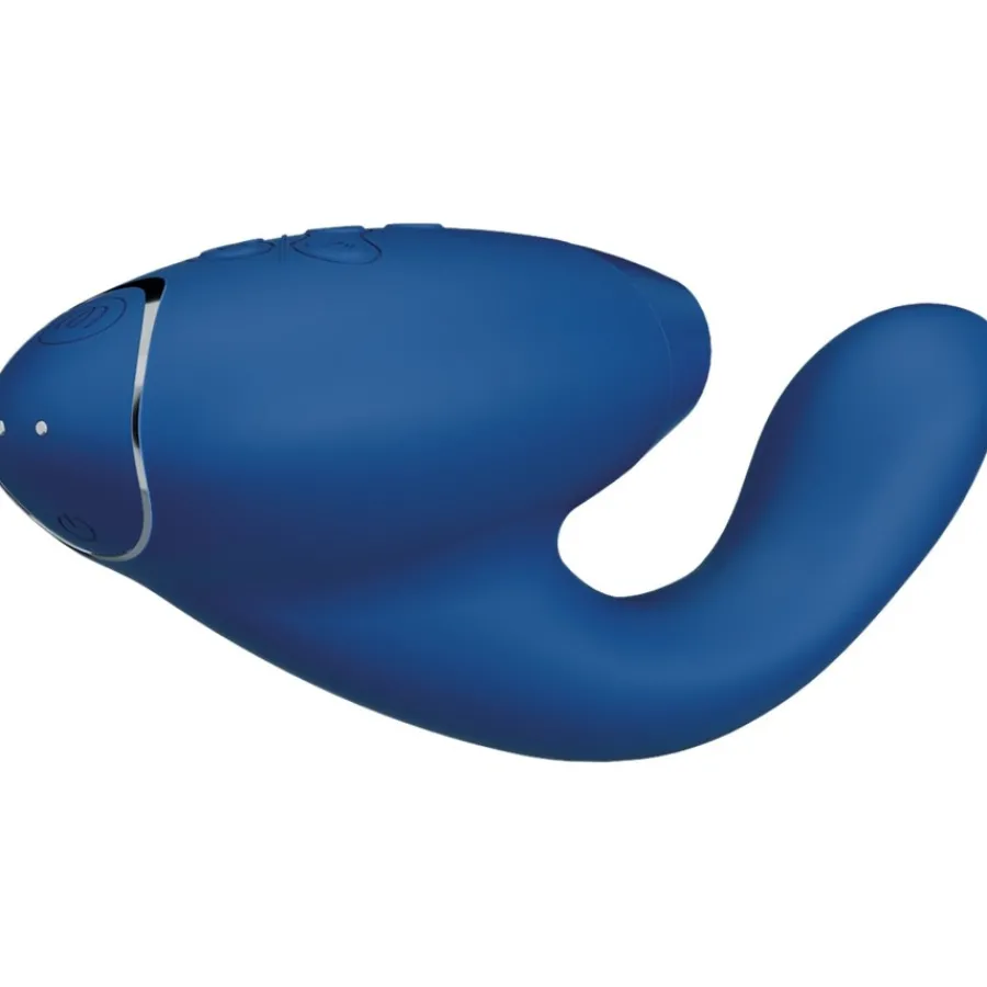 Womanizer Duo 2 Luxuriöser Dual Stimulator Mit Pleasure Air Technologie Für Die Klitoris Und Vibration Für Den G-Punkt Blueberry von