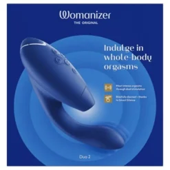 Womanizer Duo 2 Luxuriöser Dual Stimulator Mit Pleasure Air Technologie Für Die Klitoris Und Vibration Für Den G-Punkt Blueberry von