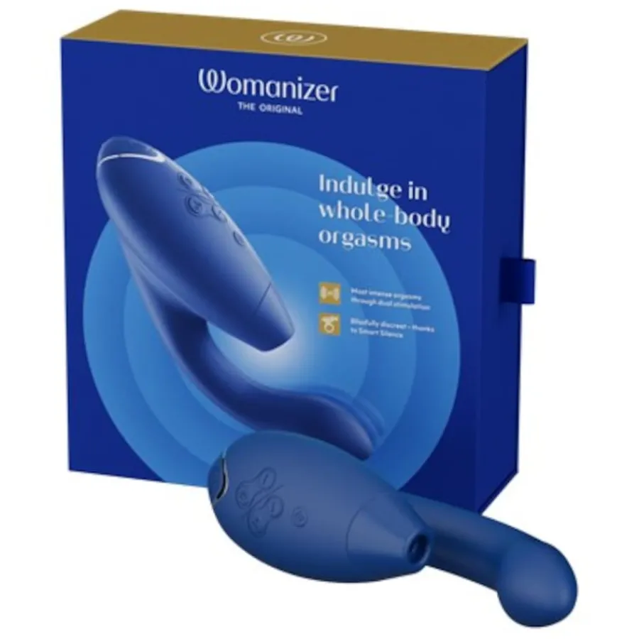 Womanizer Duo 2 Luxuriöser Dual Stimulator Mit Pleasure Air Technologie Für Die Klitoris Und Vibration Für Den G-Punkt Blueberry von