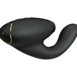 Womanizer Duo 2 Luxuriöser Dual Stimulator Mit Pleasure Air Technologie Für Die Klitoris Und Vibration für den G-Punkt Black von