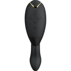 Womanizer Duo 2 Luxuriöser Dual Stimulator Mit Pleasure Air Technologie Für Die Klitoris Und Vibration für den G-Punkt Black von