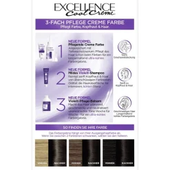 Lu2019Oru00E9al Paris Excellence Creme Cool Creme Haarfarbe von L’Oréal Paris 7.11 Ultra ku00FChles Mittelblond Hot