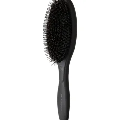 Olivia Garden Expert Care Oval Paddelbürste 16-reihig, Schwarz mit Wildschweinborsten und genoppten Führungsstiften von