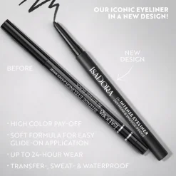 Isadora Eyeliner & Kajal The Intense Eyeliner 24H Wear & Smudge-Proof von Discount