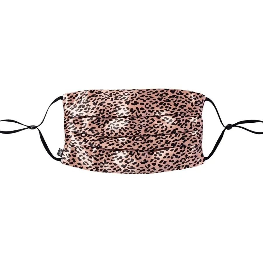 slip Face Coverings Pure Silk Face Cover Rose Leopard von