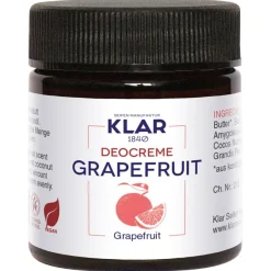 Klar Seifen Feste Deocreme Grapefruit von