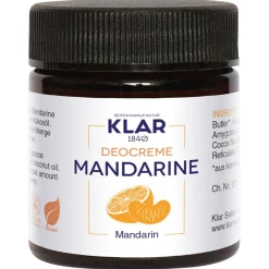 Klar Seifen Feste Deocreme Mandarine von Hot