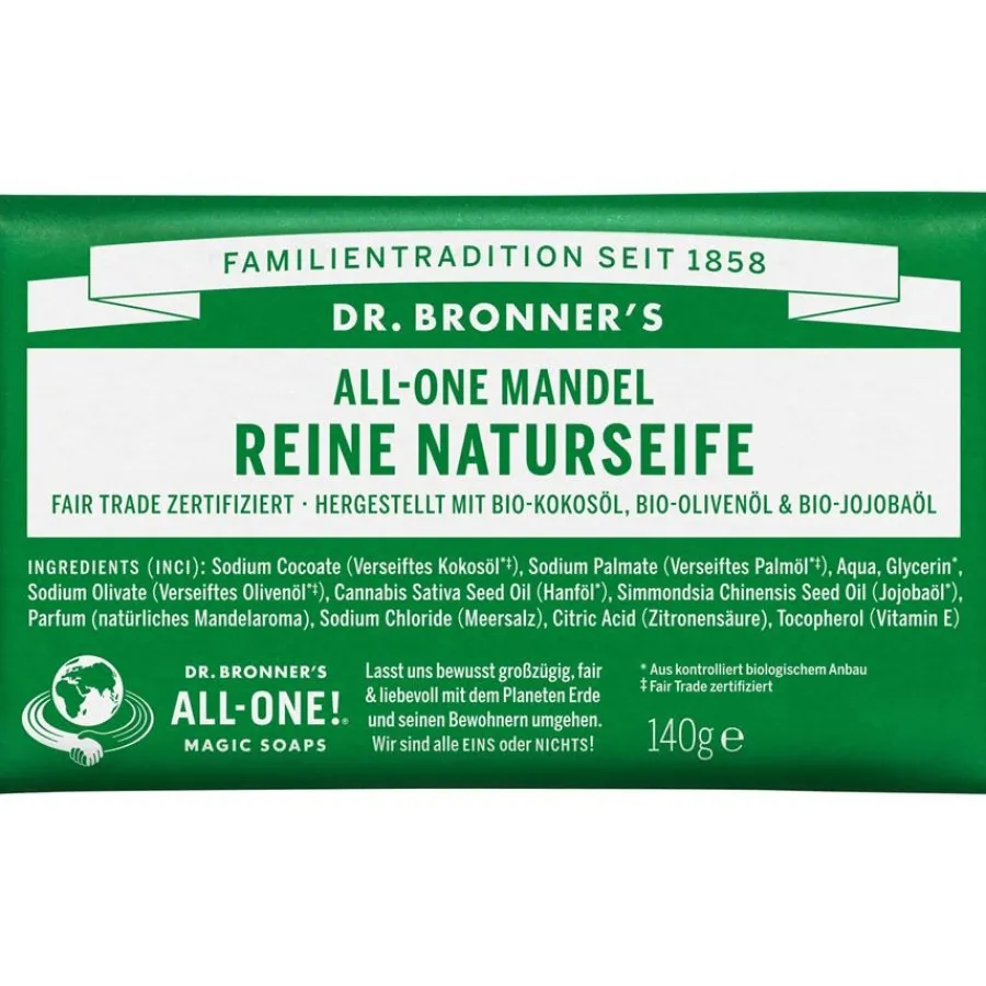 Dr. Bronneru0027s Feste Seifen All-One Mandel Reine Naturseife von Dr. Bronner's