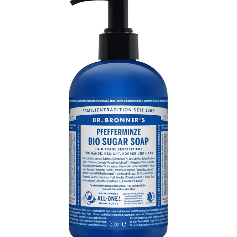 Dr. Bronneru0027s Flüssigseifen Pfefferminze Bio Sugar Soap von Dr. Bronner's