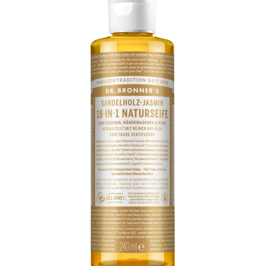 Dr. Bronneru0027s Flüssigseifen Sandelholz-Jasmin 18-1 Naturseife von Dr. Bronner's