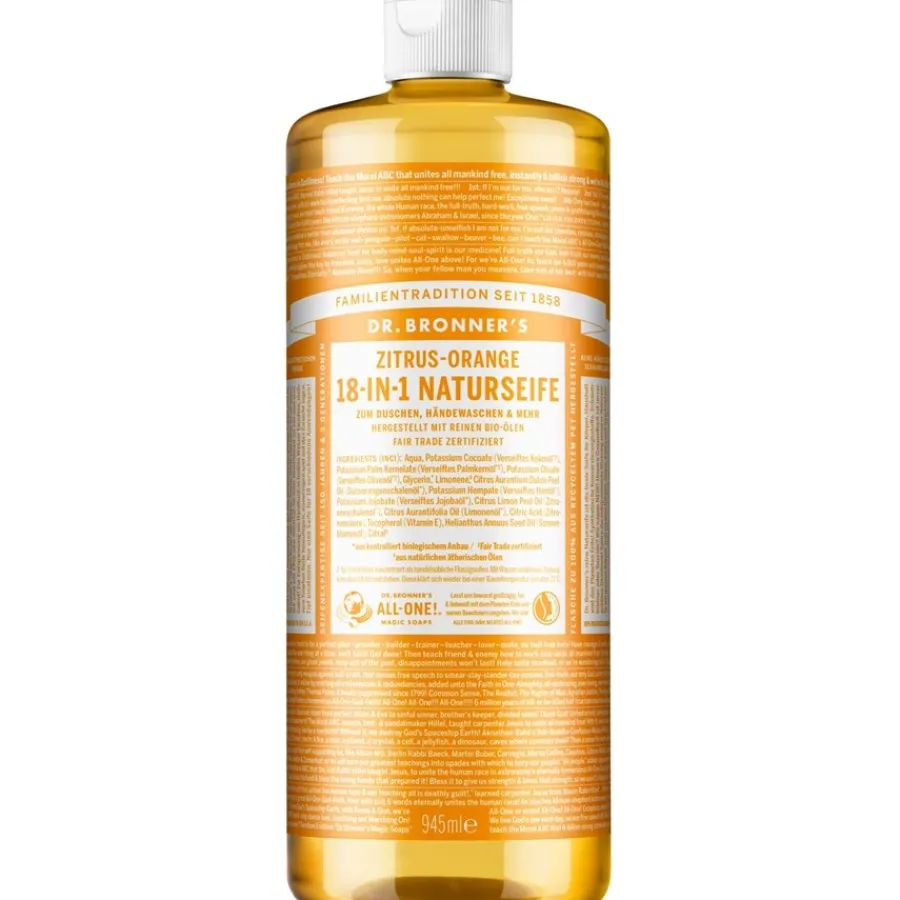 Dr. Bronneru0027s Flüssigseifen Zitrus-Orange 18-in-1 Naturseife von Dr. Bronner's