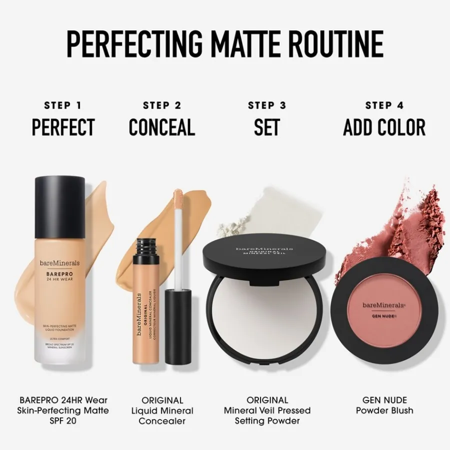 bareMinerals Foundation BAREPRO® 24HR Wear Skin-Perfecting Matte Liquid Foundation Mineral SPF 20 von Discount