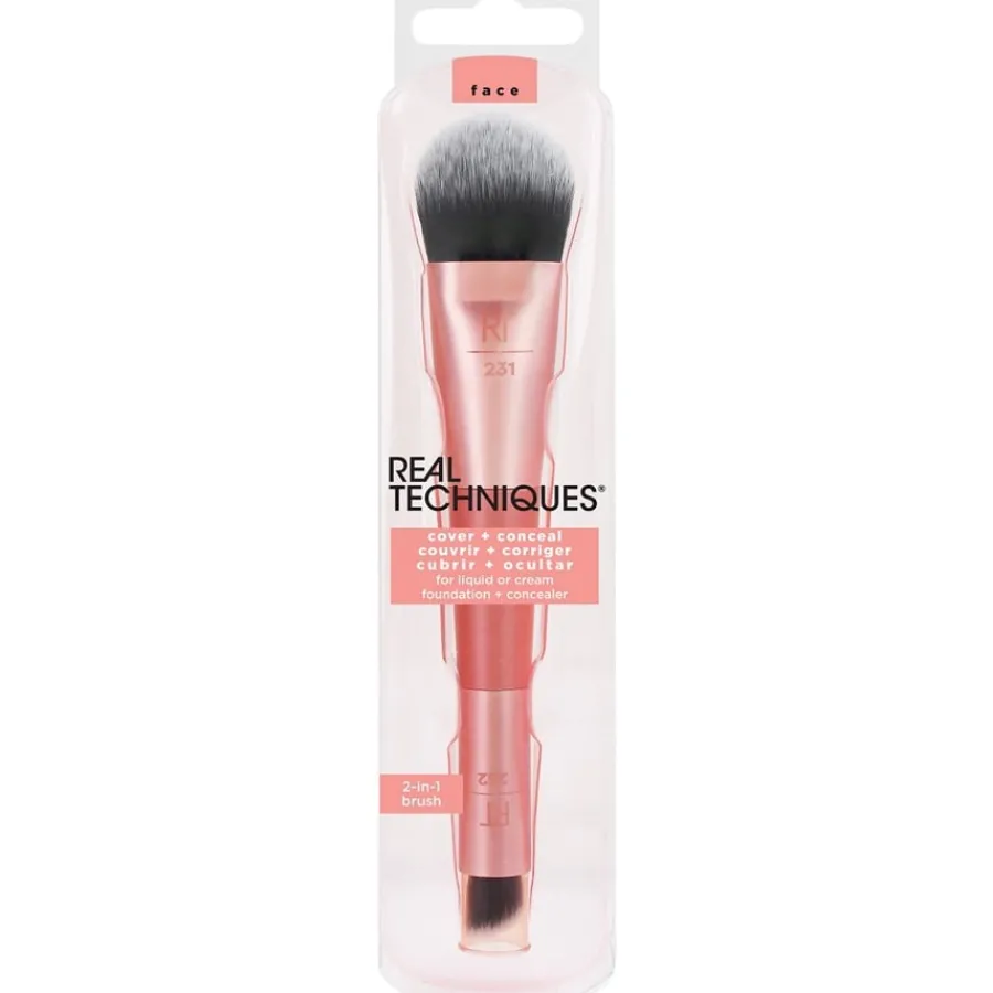 Real Techniques Gesichtspinsel Cover & Conceal 2In1 Pinsel von Hot