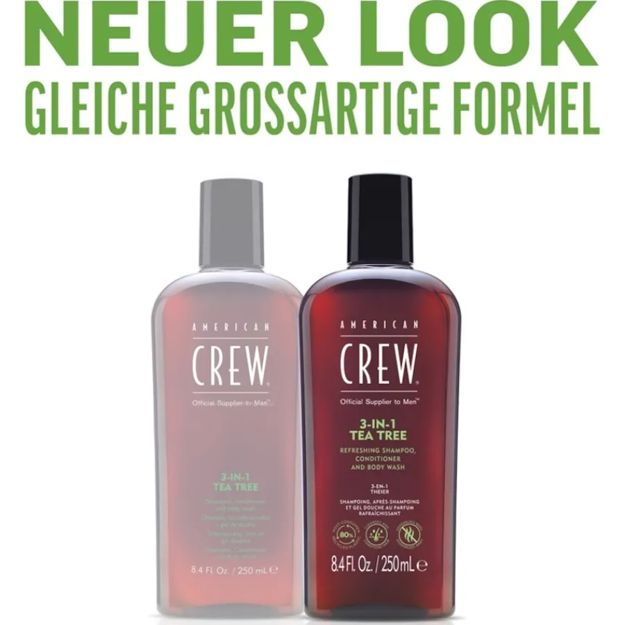 American Crew Haarpflege & Körperpflege 3-in-1 Tea Tree Refreshing Shampoo, Conditioner and Body Wash von