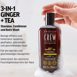 American Crew Haarpflege & Körperpflege 3-in-1 Ginger + Tea Shampoo, Conditioner and Body Wash von Outlet