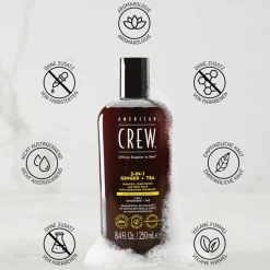 American Crew Haarpflege & Körperpflege 3-in-1 Ginger + Tea Shampoo, Conditioner and Body Wash von Outlet