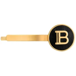 Balmain Hair Couture Haarspangen Balmain HC Gold Plated Hair Slide Logo von Online