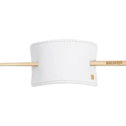 Balmain Hair Couture Hair Barrette Leather White von Online