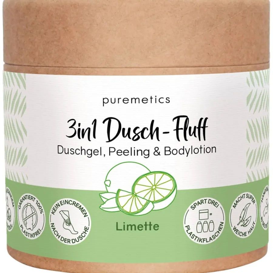puremetics 3in1 Duschpflege Dusch-Fluff Limette von