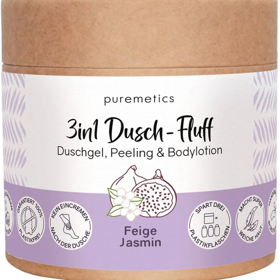 puremetics 3in1 Duschpflege Dusch-Fluff Feige Jasmin von Discount