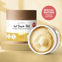 puremetics 3in1 Duschpflege Dusch-Fluff Zitrone Vanille von Hot