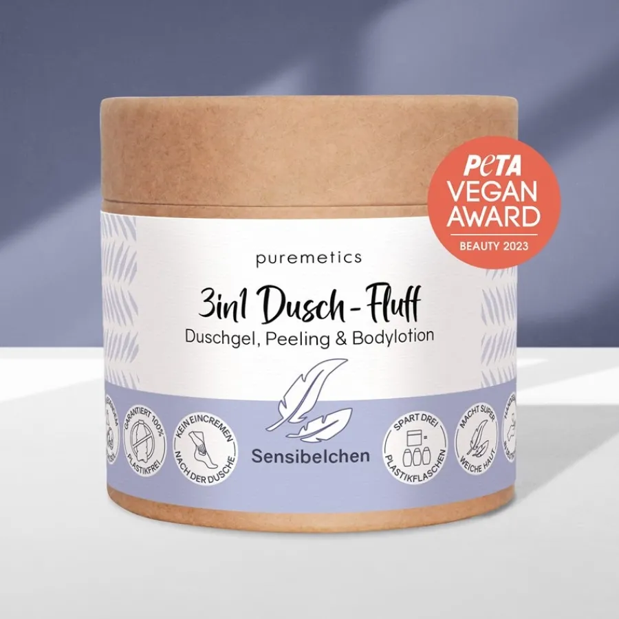 puremetics 3in1 Duschpflege Dusch-Fluff Sensibelchen von Online