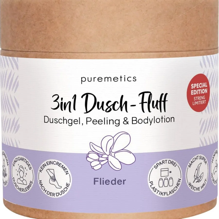 puremetics 3in1 Duschpflege Dusch-Fluff Flieder von Online