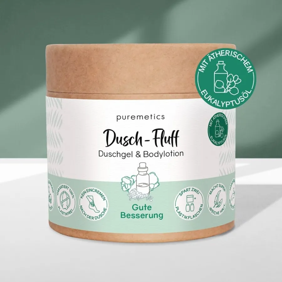 puremetics 3in1 Duschpflege Dusch-Fluff Gute Besserung von New