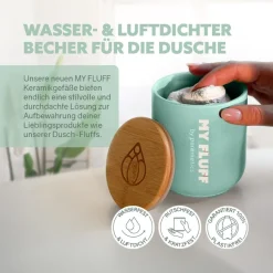 puremetics 3in1 Duschpflege Keramikgefäß Türkis von Clearance