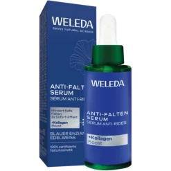 Weleda Intensivpflege Anti-Falten Serum Blauer Enzian & Edelweiss Reduziert tiefe Falten & strafft die Haut von