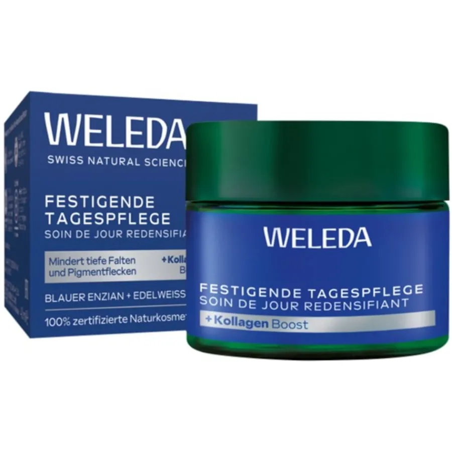 Weleda Intensivpflege Festigende Tagespflege Enzian & Edelweiss Mindert tiefe Falten & Pigmentflecken von Clearance
