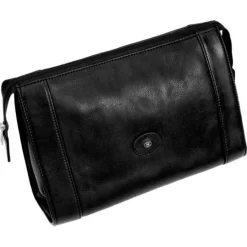 Hans Kniebes Kulturtaschen Toilette-Tasche, Amalfi-Vollrindleder, 290 x 185 x 110 mm von