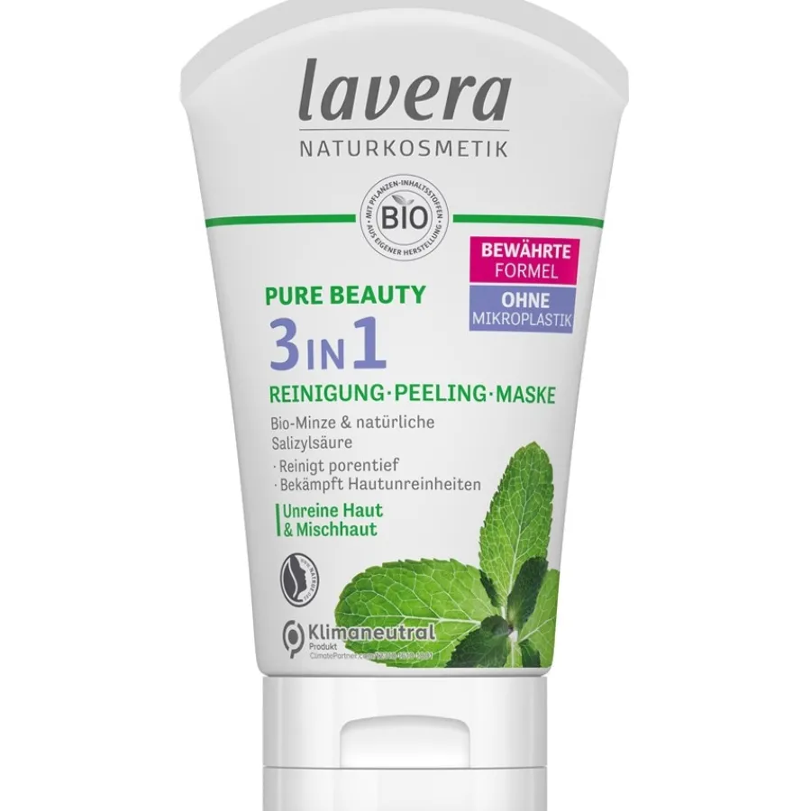 Lavera Pure Beauty 3in1 Reinigung Peeling Maske